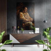 Elvis the King Brushed Aluminum Dibond Wall Art.